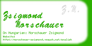 zsigmond morschauer business card